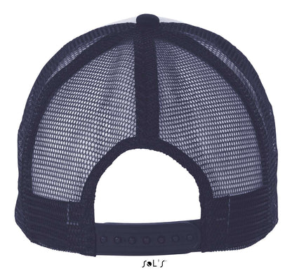 SOL'S BUBBLE - FIVE PANEL MESH CAP - White/French Navy - Additional