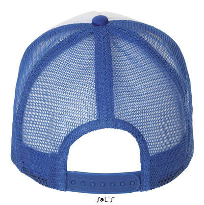 SOL'S BUBBLE - FIVE PANEL MESH CAP - White/Royal Blue - Additional