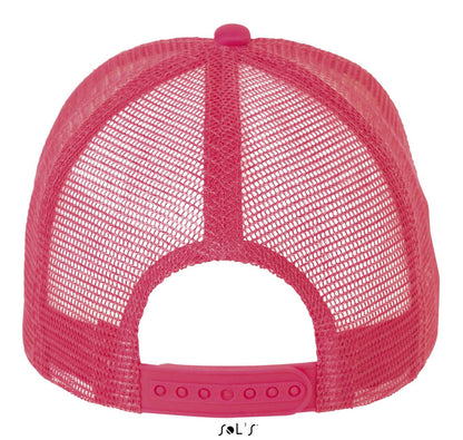 SOL'S BUBBLE - FIVE PANEL MESH CAP - White/Neon Coral - Additional