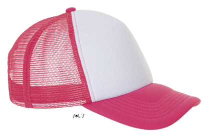 SOL'S BUBBLE - FIVE PANEL MESH CAP - White/Neon Coral - Additional