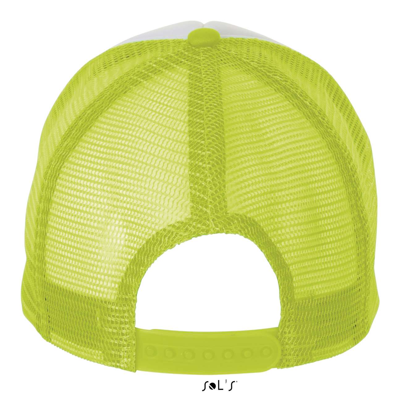 SOL'S BUBBLE - FIVE PANEL MESH CAP - White/Neon Green - Additional