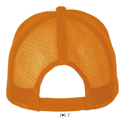 SOL'S BUBBLE - FIVE PANEL MESH CAP - White/Neon Orange - Additional
