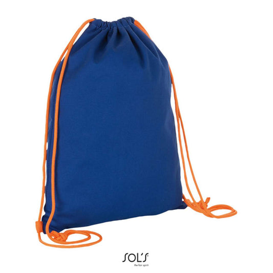 SOL'S DISTRICT - DRAWSTRING BACKPACK - Royal Blue/Orange - Main