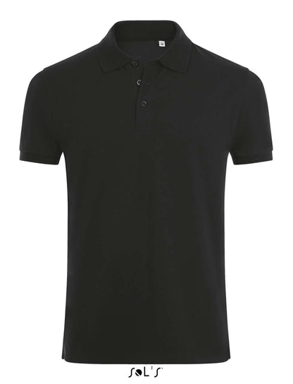 SOL'S PHOENIX MEN - COTTON-ELASTANE POLO SHIRT - Black - Main