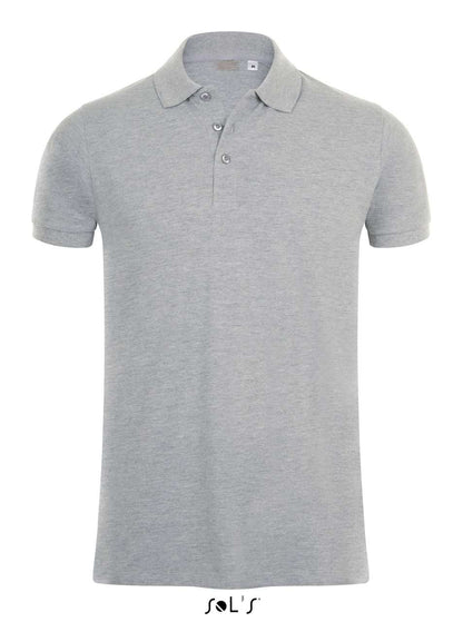 SOL'S PHOENIX MEN - COTTON-ELASTANE POLO SHIRT - Grey Melange - Main
