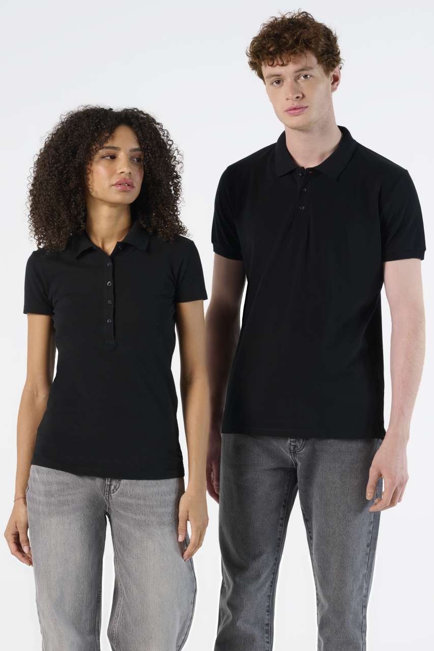 SOL'S PHOENIX WOMEN - COTTON-ELASTANE POLO SHIRT - Black - Additional