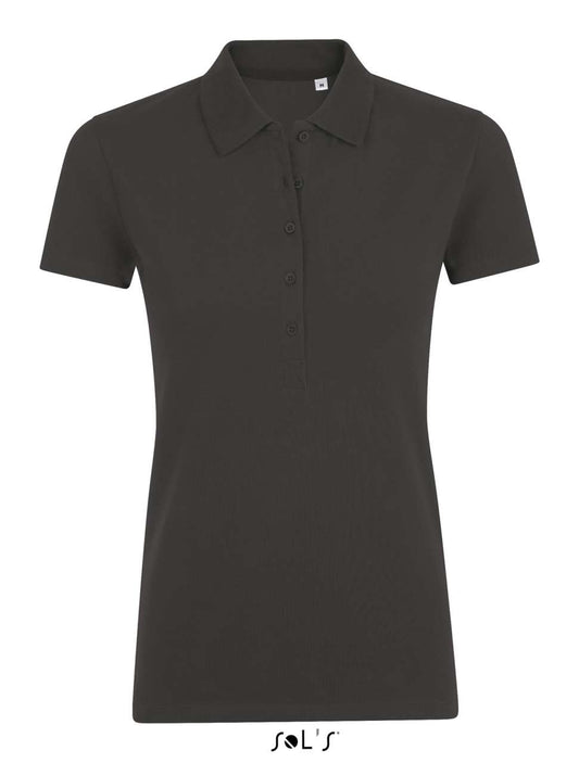 SOL'S PHOENIX WOMEN - COTTON-ELASTANE POLO SHIRT - Charcoal Melange - Main
