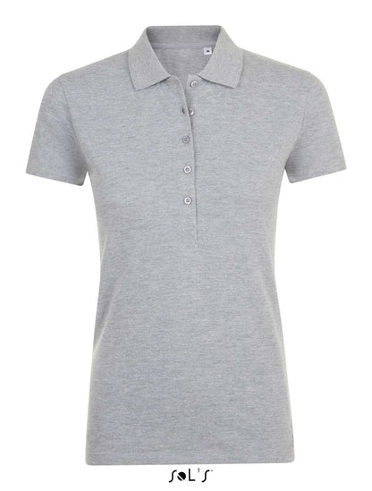 SOL'S PHOENIX WOMEN - COTTON-ELASTANE POLO SHIRT - Grey Melange - colorimageurl