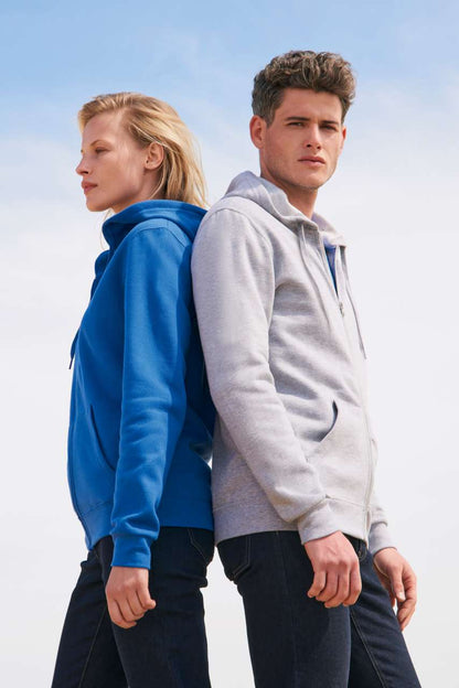 SOL'S STONE - UNISEX ZIP HOODIE - Grey Melange - Model