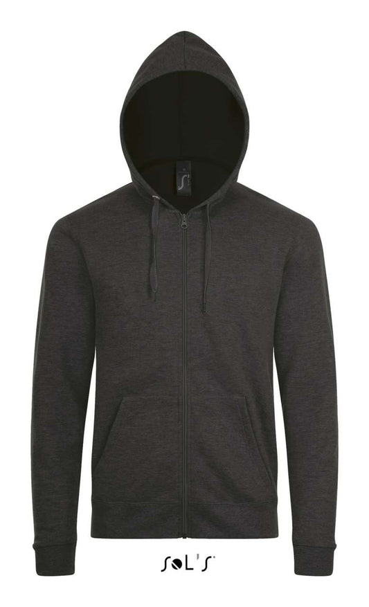SOL'S STONE - UNISEX ZIP HOODIE - Charcoal Melange - Main