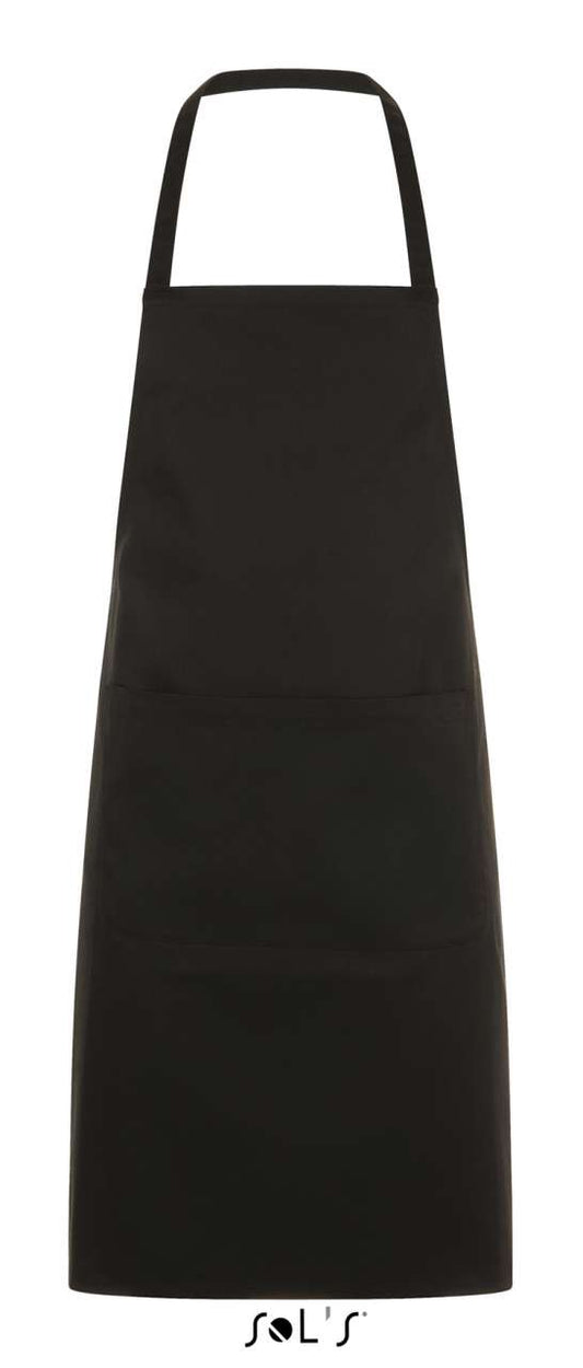 SOL'S GRAMERCY - LONG APRON WITH POCKET - Black - Main