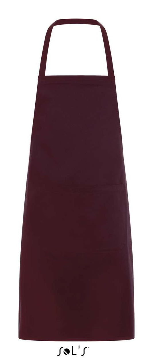 SOL'S GRAMERCY - LONG APRON WITH POCKET - Burgundy - Main