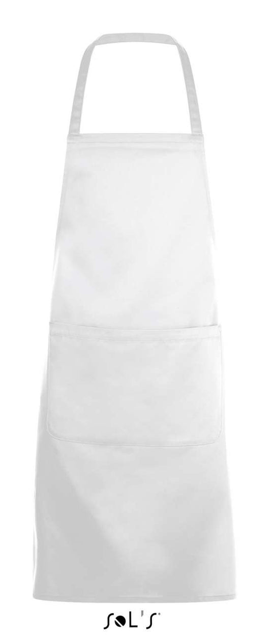 SOL'S GRAMERCY - LONG APRON WITH POCKET - White - Main