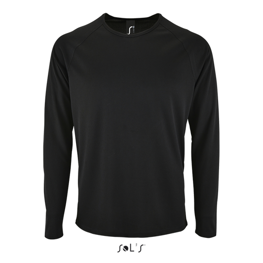 SOL'S SPORTY LSL MEN - LONG SLEEVE SPORTS T-SHIRT - Black - colorimageurl