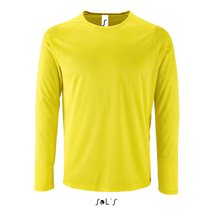 SOL'S SPORTY LSL MEN - LONG SLEEVE SPORTS T-SHIRT - Neon Yellow - colorimageurl