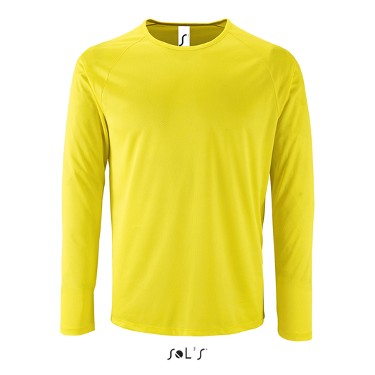 SOL'S SPORTY LSL MEN - LONG SLEEVE SPORTS T-SHIRT - Neon Yellow - colorimageurl
