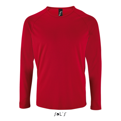 SOL'S SPORTY LSL MEN - LONG SLEEVE SPORTS T-SHIRT - Red - colorimageurl