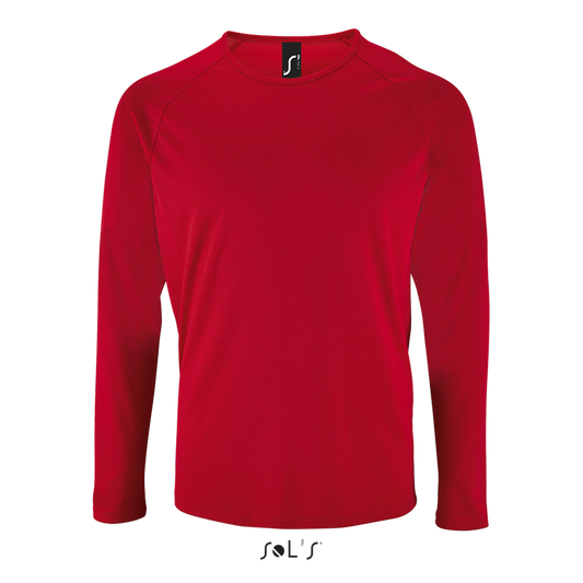 SOL'S SPORTY LSL MEN - LONG SLEEVE SPORTS T-SHIRT - Red - colorimageurl