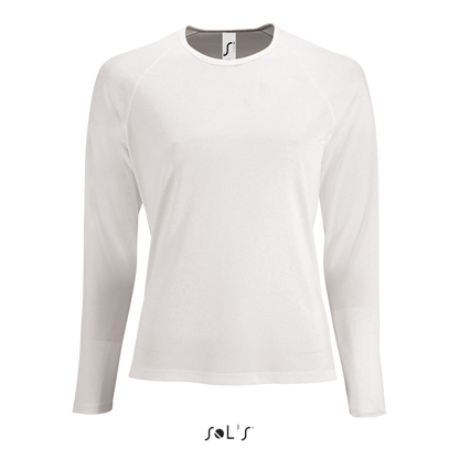 SOL'S SPORTY LSL WOMEN - LONG SLEEVE SPORTS T-SHIRT - White - colorimageurl
