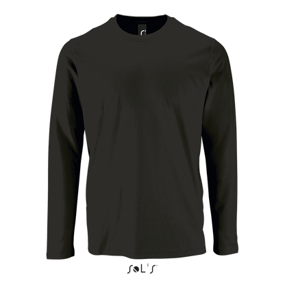 SOL'S  IMPERIAL  LSL MEN - LONG-SLEEVE T-SHIRT - Deep Black - colorimageurl