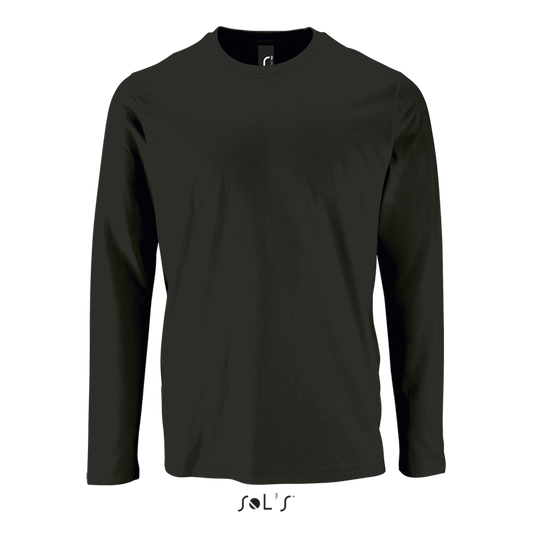 SOL'S  IMPERIAL  LSL MEN - LONG-SLEEVE T-SHIRT - Deep Black - colorimageurl