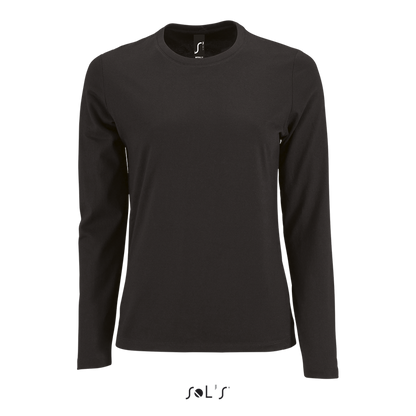 SOL'S  IMPERIAL  LSL WOMEN - LONG-SLEEVE T-SHIRT - Deep Black - colorimageurl