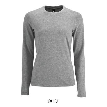 SOL'S  IMPERIAL  LSL WOMEN - LONG-SLEEVE T-SHIRT - Grey Melange - colorimageurl