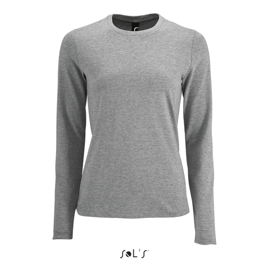 SOL'S  IMPERIAL  LSL WOMEN - LONG-SLEEVE T-SHIRT - Grey Melange - colorimageurl