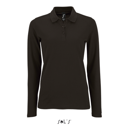 SOL'S PERFECT LSL WOMEN - LONG-SLEEVE PIQUÉ POLO SHIRT - Black - colorimageurl