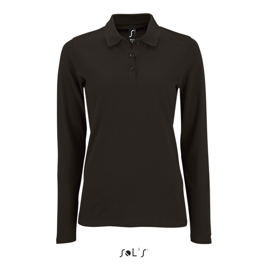 SOL'S PERFECT LSL WOMEN - LONG-SLEEVE PIQUÉ POLO SHIRT - Black - colorimageurl