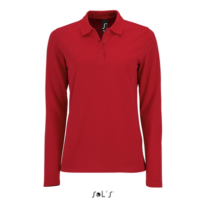 SOL'S PERFECT LSL WOMEN - LONG-SLEEVE PIQUÉ POLO SHIRT - Red - colorimageurl