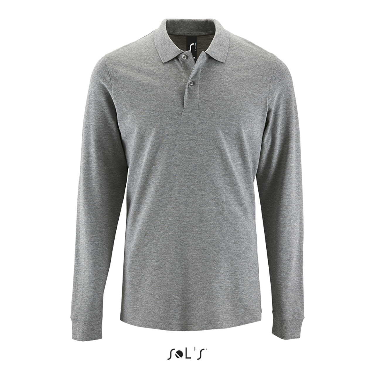 SOL'S PERFECT LSL MEN - LONG-SLEEVE PIQUÉ POLO SHIRT - Grey Melange - colorimageurl