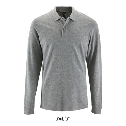 SOL'S PERFECT LSL MEN - LONG-SLEEVE PIQUÉ POLO SHIRT - Grey Melange - colorimageurl
