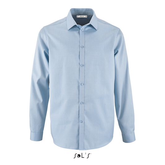 SOL'S BRODY MEN - HERRINGBONE SHIRT - Sky Blue - colorimageurl