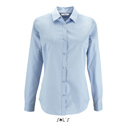 SOL'S BRODY WOMEN - HERRINGBONE SHIRT - Sky Blue - colorimageurl