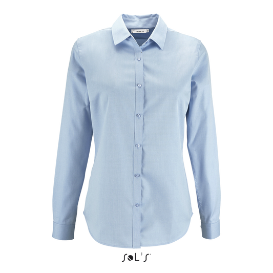 SOL'S BRODY WOMEN - HERRINGBONE SHIRT - Sky Blue - colorimageurl