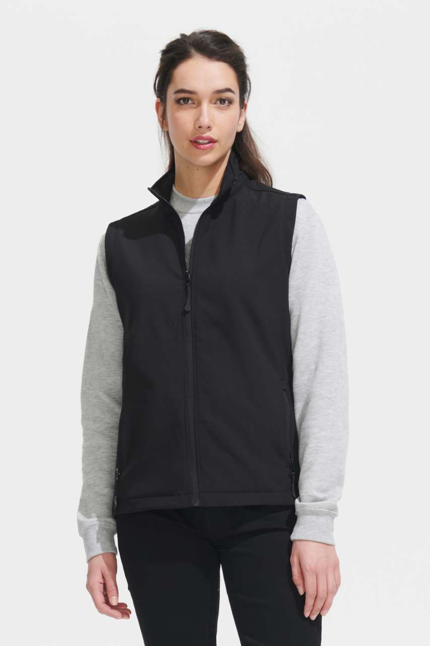 SOL'S RACE BW WOMEN - SOFTSHELL BODYWARMER - Black - modelimageurl