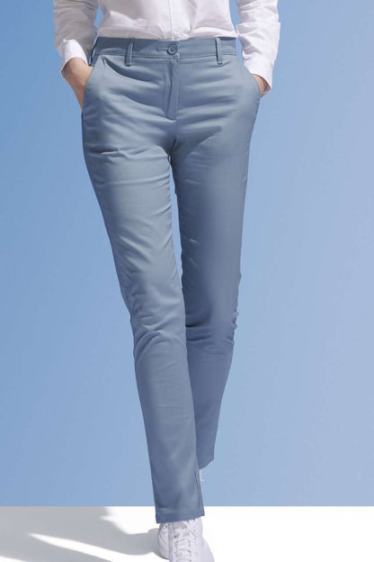 SOL'S JARED WOMEN - SATIN STRETCH TROUSERS - Black - modelimageurl