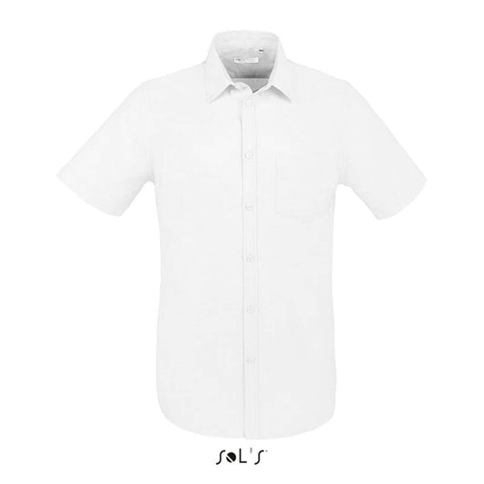 SOL'S BRISBANE FIT - SHORT SLEEVE OXFORD MEN'S SHIRT - White - colorimageurl