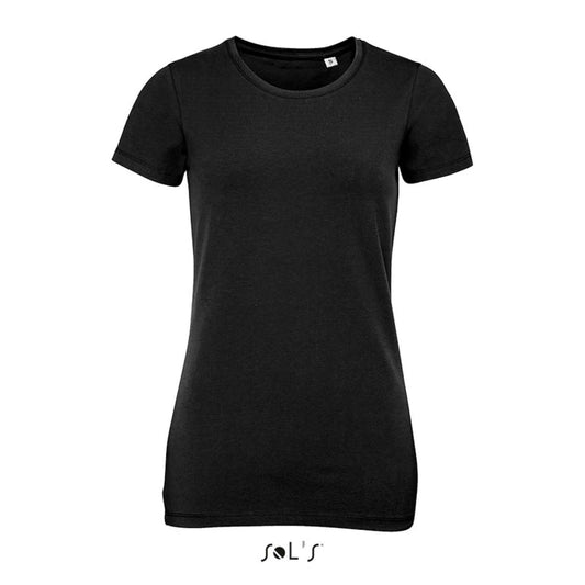 SOL'S MILLENIUM WOMEN - ROUND-NECK T-SHIRT - Deep Black - colorimageurl