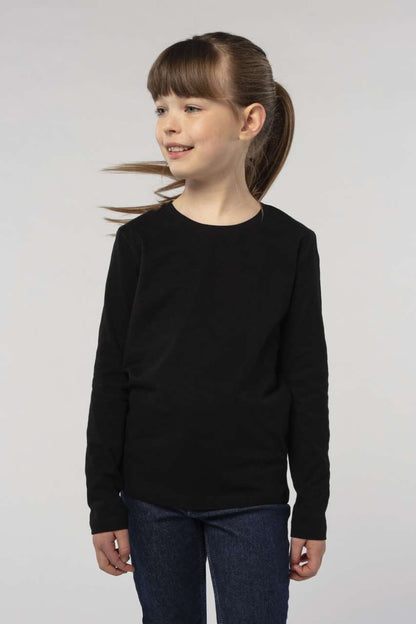 SOL'S  IMPERIAL  LSL KIDS' - LONG SLEEVE T-SHIRT - Deep Black - modelimageurl