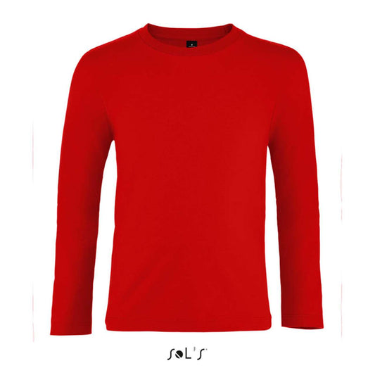SOL'S  IMPERIAL  LSL KIDS' - LONG SLEEVE T-SHIRT - Red - colorimageurl