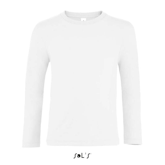 SOL'S  IMPERIAL  LSL KIDS' - LONG SLEEVE T-SHIRT - White - colorimageurl
