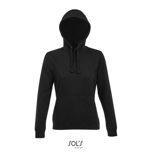 SOL'S SPENCER WOMEN - HOODED SWEATSHIRT - Black - colorimageurl
