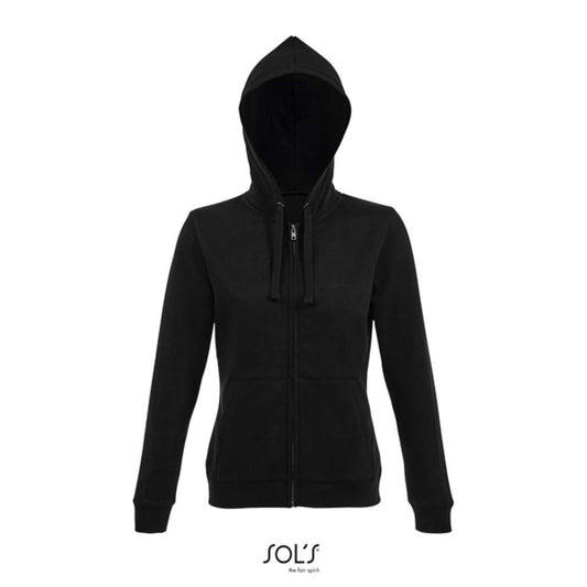 SOL'S SPIKE WOMEN - ZIP HOODIE - Black - colorimageurl