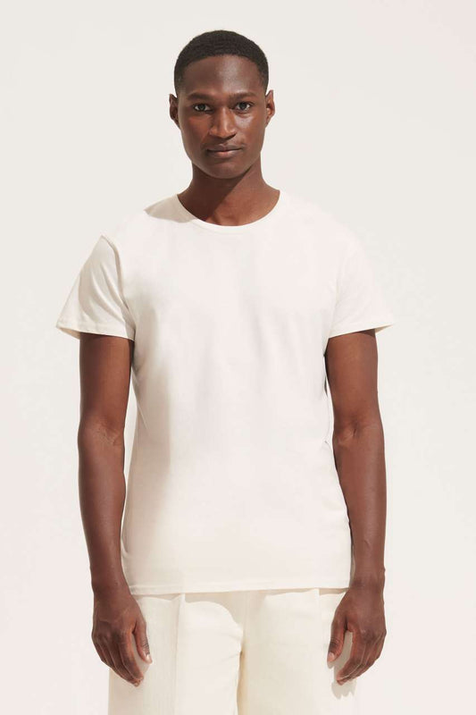 SOL'S PIONEER MEN - ROUND-NECK FITTED JERSEY T-SHIRT - White - modelimageurl