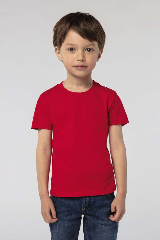 SOL'S PIONEER - KIDS’ ROUND-NECK FITTED JERSEY T-SHIRT - Red - Model