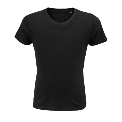 SOL'S PIONEER - KIDS’ ROUND-NECK FITTED JERSEY T-SHIRT - Deep Black - Main