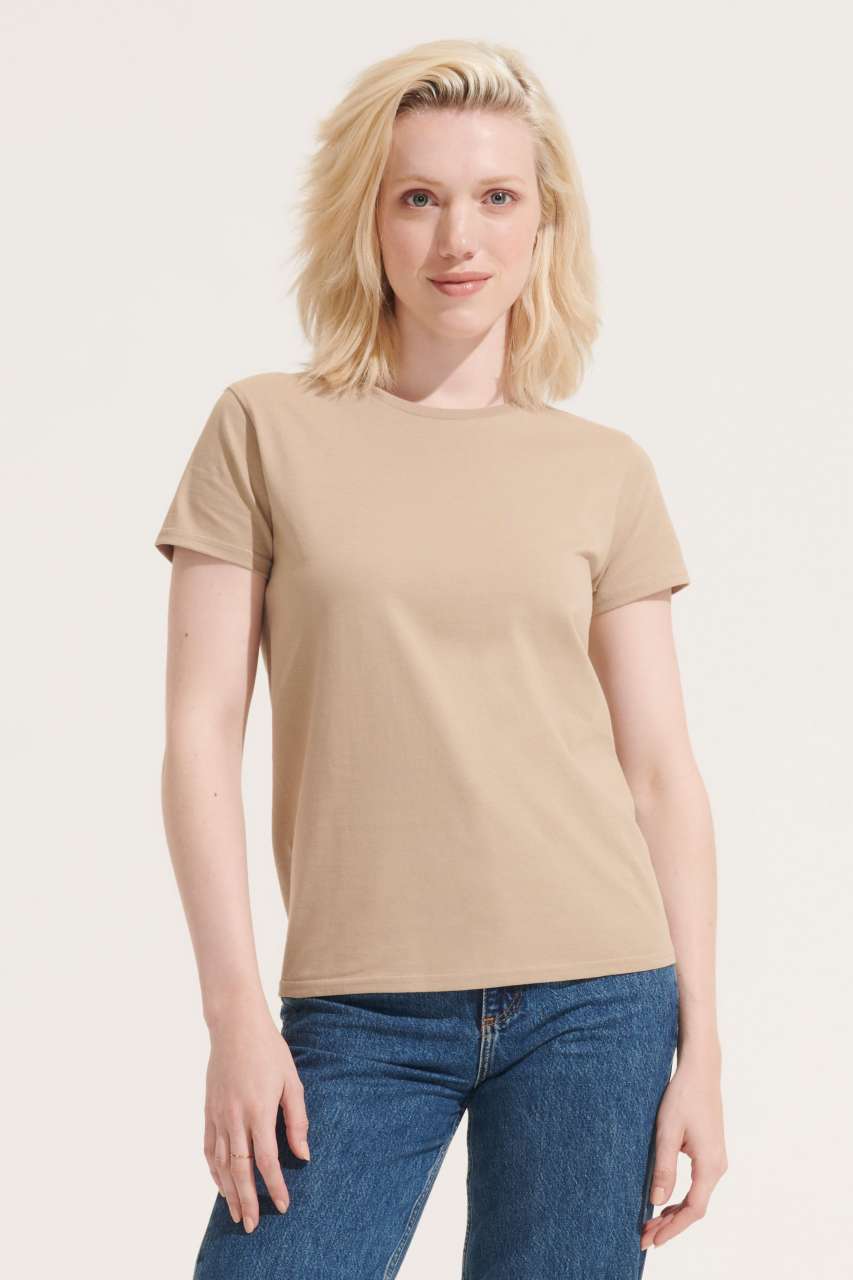 SOL'S PIONEER WOMEN - ROUND-NECK FITTED JERSEY T-SHIRT - Red - Model