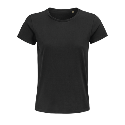 SOL'S PIONEER WOMEN - ROUND-NECK FITTED JERSEY T-SHIRT - Deep Black - colorimageurl